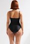 Women's Plus Size Swimsuit Square Neckline V-Neckline Thin Straps Waist Belt Detailed Supportive Cup Knitted Fabric - 5