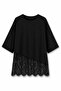 Asymmetrical Lace Layered Blouse Black - 2