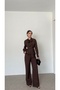 Flounced Shirt and Pants Set