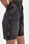 Women's Dark Smoked 2S6-1 Skater Midi Length Bermuda Denim Shorts - 4