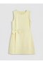 New Season Yellow Crew-Neck Girls' Dress with Bow from Güli̇s Gi̇yi̇m
