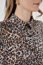 Women's Patterned Viscose Brown Shirt Tunic - 5