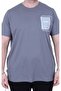 Men's Oversized Crew Neck T-Shirt Bnhnp 26157 Fume - 3