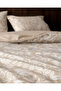 Delisle Double Cotton Printed Sheet and Duvet Cover Set - Beige - 5