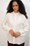 Women's Long Ruffle Shirt 20385 - White