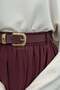 Bordo Ceinture Belted Linen Skirt - 5
