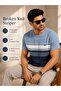 Premium Broken Knit Striper T-Shirt for Men – Soft Breathable Casual Crew - 3