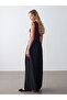 72701 Wide Leg Pants with Pen Detail - Black - 2