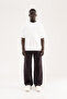 Men's Embroidered Double Face Trousers Dark Brown - 6