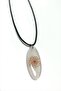 Flzdgnkr Sultanotu Flower Oval (152221) Epoxy Pendant-White