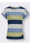 Women's Crew Neck Short Sleeve Striped Sporty Stylish 100% Cotton Tshirt Blouse - 5