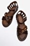 Women's Beaded Cross Sandals; Taba - 5