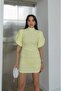 Yellow Force Volume Dress with Sleeve Detail