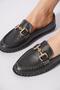Telvar Sole Support Buckle Genuine Leather Women's Shoes Black Skin - 4
