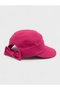 Summer Hat Women's Pink Wide Brim |   Adjustable Visor Cap with Bow Detail