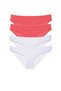 Glb-Stl41414 4 Pieces Eco Set Lycra Women's Slip Panties Fuchsia White