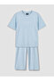 Lcw Kids Blue Printed Girls' Soft Touch Set - 2