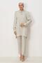 Satin Jacquard Tunic with Neck Tie 46512