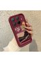 Mi 15t Pro Compatible Claret Red Frame Vintage Photo Collage Motif Flexible Silicone Case