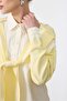 Knitted Shoulder Tie Shirt Yellow - 3