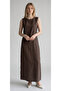 Women's Dress Zippered Summer Jacket 2-Piece Set-Brown - 3