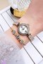 Wedding Dress Model Zircon Stone Gold Color Women's Watch - Steel Band Japanese Machine Special Boxed Dkby2061C2 - 4