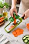 Mandolin Grater Slicer |   Stainless Steel Vegetable and Fruit Slicer Grater with Safety Device - 2