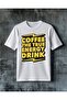 Coffee True Energy Energy Printed Oversize T-Shirt
