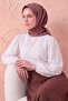 Soft Scarf Lina Flora Dark Brown 90X90 - 3