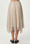 Polka Dot Wrinkled Effect Chiffon Skirt Lub0351 Kemi̇k - 5