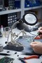 ®   Led Lighted Magnifying Glass Soldering Station – Desktop Electronic Repair and Crafting with Auxiliary Clip - 4