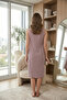 Aura Relax Shirt Collar Zero Sleeve Striped Maternity Dress - 3
