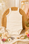 Baby Girl Denim Jumpsuit with Embroidered Ruffle Sleeves and Perforated Thin Straps Bodysuit Summer Stylish Comfortable Cotton - 2
