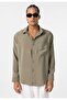 Oversize Long Sleeve Single Pocket Modal Fabric Shirt - 2
