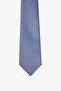 Men's Grey-Blue Patterned Tie - 2