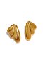 Semi Wing Gold Steel Women's Earrings - 2