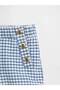 Kız Bebek Mavi Sailor Gingham Denim Pull-On Şort - 2