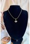 Swan Model Zircon Stone Gold Women's Steel Necklace