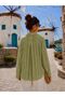 Women's Stripe Tassel Detailed Modal Fabric Single Pocket Shirt (New Season) - 2