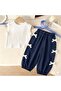 Bow Detailed Trousers and Badi Girl's Top and Bottom Set