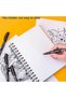 Deli S563-3pcs Deli S563 Children's 5-pack Double-ended Art Marker Pen Outline Pen Line Black Oily N - 5