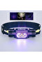 With 18650 Battery UV Headlamp Black Light 395 NM Ultraviolet Headlight Head Torch Flash Lamp Blackl