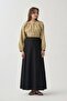 Black-Four-Piece Flared Skirt