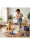CoolMop Self Cleaning Square Spin Mop and Bucket with 5 Reusable Microfiber Pads - 3