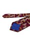 Burgundy Motif Silk Tie İk2388 - 2