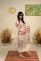 Muslin Kimono 100% Cotton Flamingo Patterned Jacquard Bathrobe Kaftan Dressing Gown Pink - 4