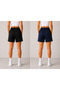 Women's Basic Shorts Set of 2 Black Navy Blue Daily Comfortable Shorts - 2