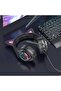 Headphones W107 Cute Cat – Wired Gaming | 3.5mm + USB-A | LED Cat Ear Design | Cable Length: 2M, With Omni-Directional Microphone | Leather Earmuffs