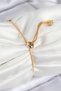 Brass Zircon Stone Square Model Gold Color Women's Bracelet with Elevator Chain 5886 - Eterna4077-4851 - 2