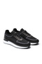 Otranto Black Smoked Knitwear Men's Sneaker Casual Shoes Leather Lined
